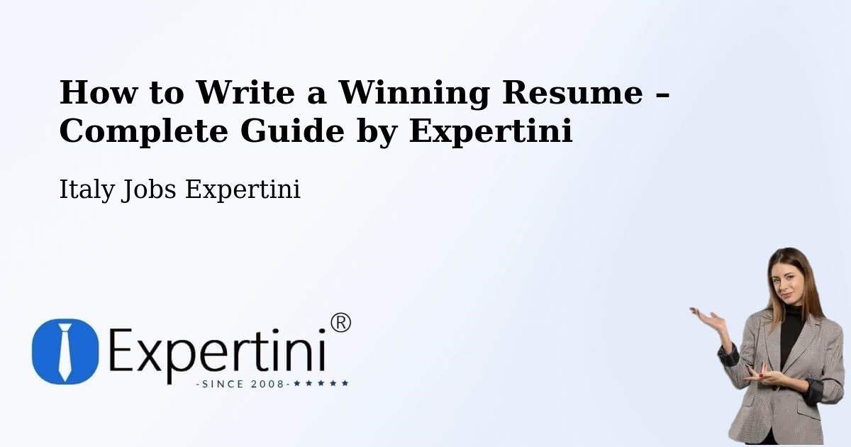 Resume Writing Guide for Job Seekers – Settime - Settime, Italy Jobs Expertini